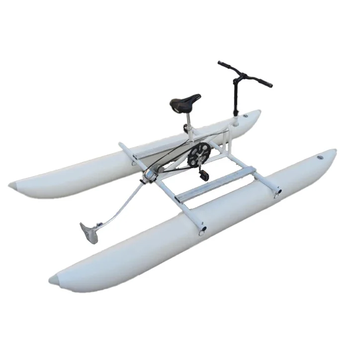 Custom Size Quality PVC Inflatable Floating Pontoon Boat Water Bicycle Aqua Bike Tubes Floating Water Bike Buoy