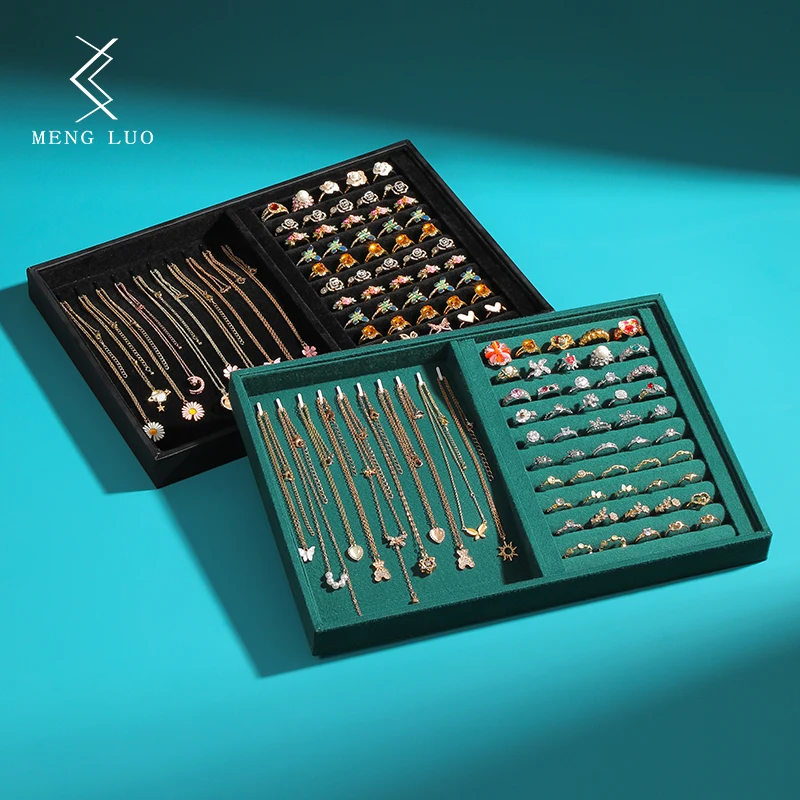 Sier Ice Veet Large Capacity Counter Service Tray for Ring Collection and Jewelry Display