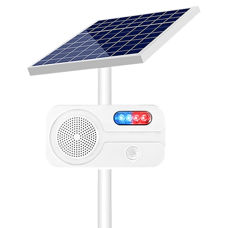 IP65 waterproof strobe light radar motion sensor solar alarm system for forest fire warning