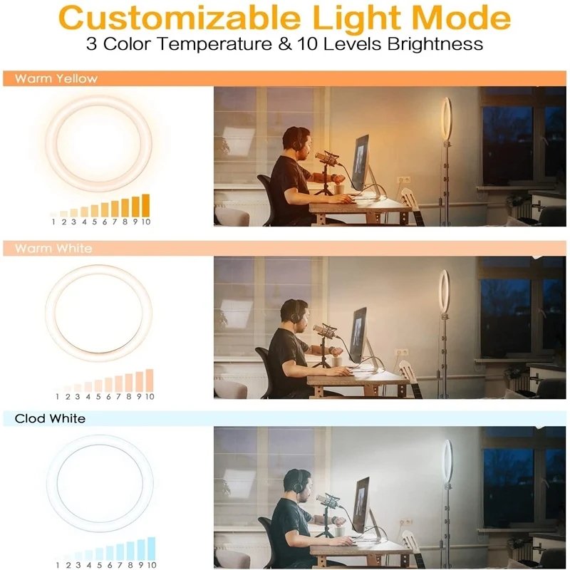 Wholesale USB Beauty Make Up Fill Photographic Lighting With Tripod Stand 10Inch 12Inch LED Ring Light