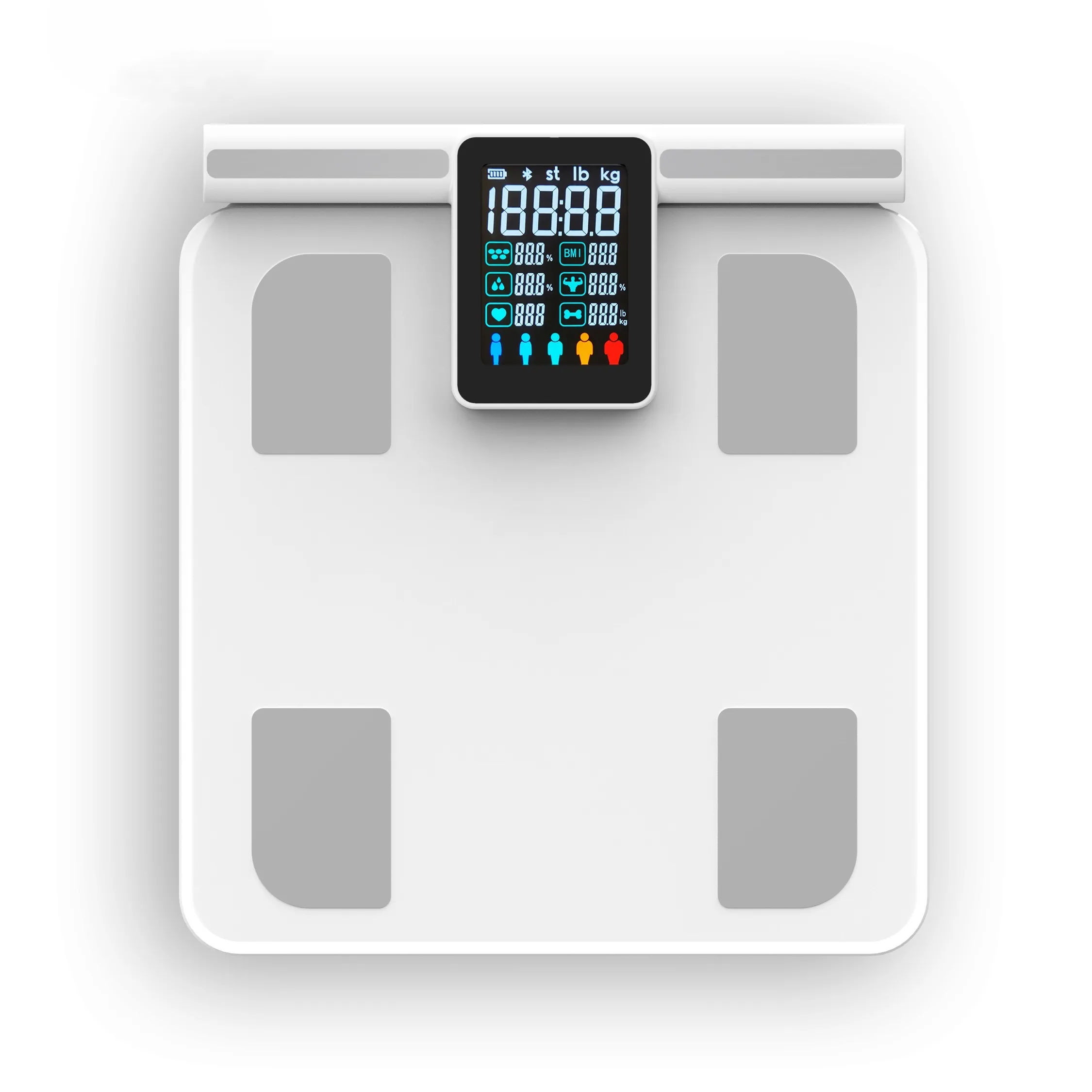 Customization Electronic 8 Electrodes Body Scale with Handle Bar Full Fat Measure Fat Body BMI  Scales with Body Fat