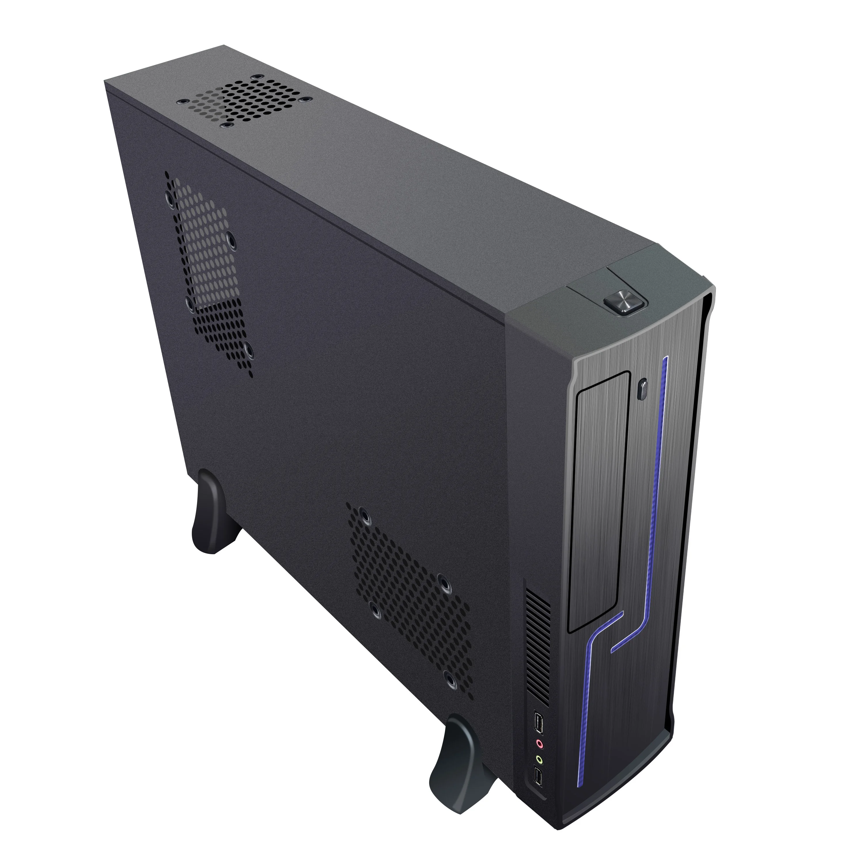 SFX Office Ultra Thin Micro ATX ITX Case Computer Case PC Tower Cabinet With PVC Stand