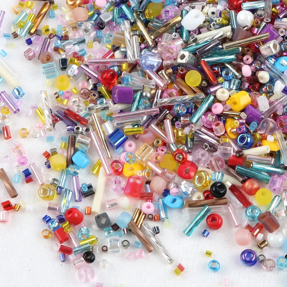 32 Colours High Quality Delica Bugle Glass Seed Beads Mix Randomly Colors And Size DIY Jewelry Beading Accessories