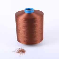 Партия в наличии, различные цвета, окрашенная допинг, 150D, 48F, сертификация GRS, переработанное вязание, 100 полиэфирная пряжа dty класса