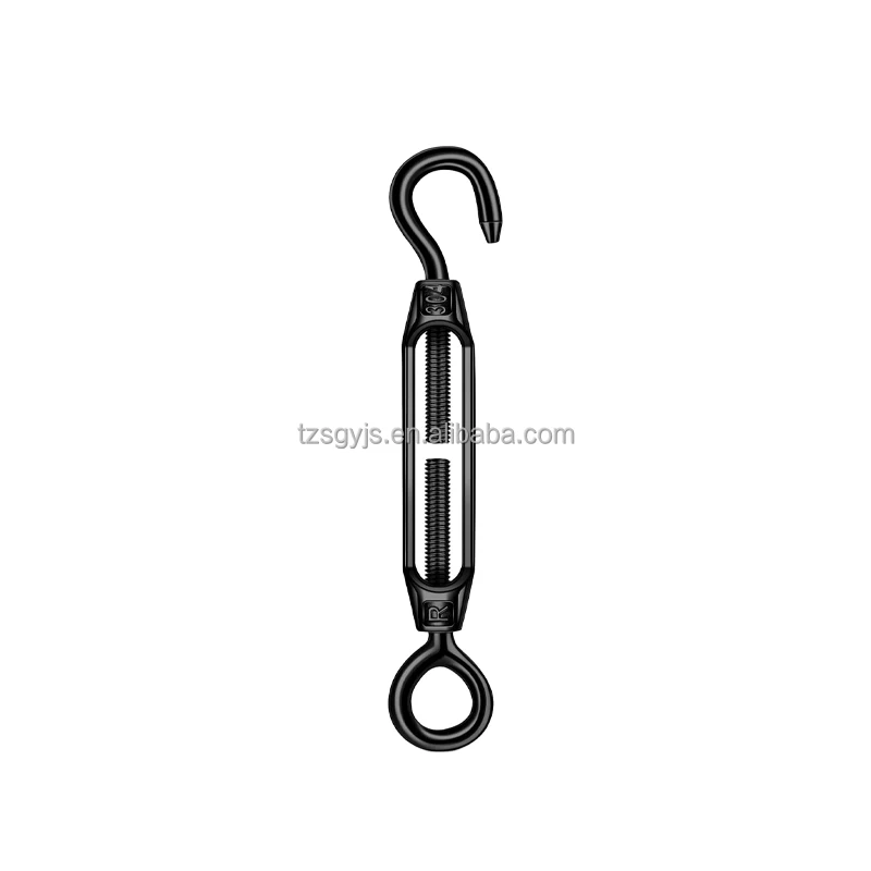 Stainless Steel Turnbuckle M4/M5/M6/M8 Black Hook and Eye Turnbuckle Heavy Duty Turnbuckle for Cable Wire Rope Tension