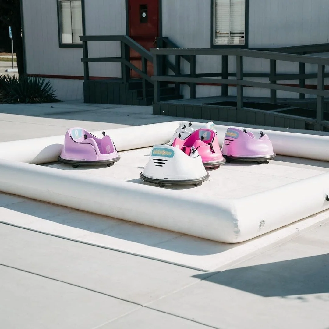 Inflatable Race Track Pipe for Kids Bumper Cars Inflatable Race Car Tracks Mini Car Racing Track