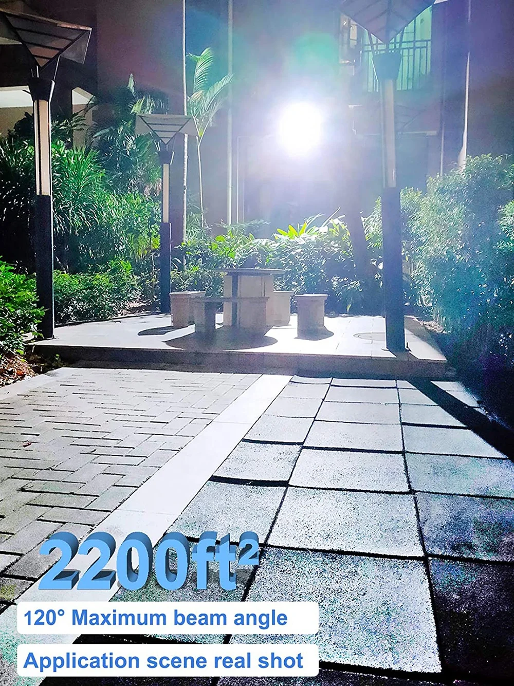 100W LED Flood Light 10000lm 6500K Led Spotlight IP67 Waterproof Outdoor LED Stadium Light for Backyard Garden Playground Tunnel Lights