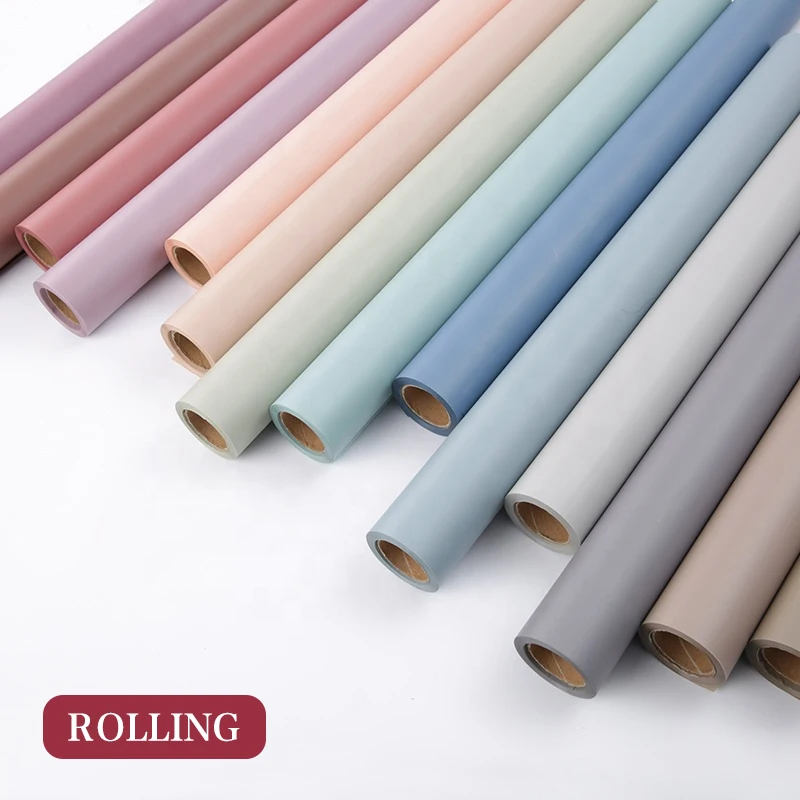 
60CM*20M Decoration Fresh Cut Flowers Packing solid-colored Wrapping Paper Roll 