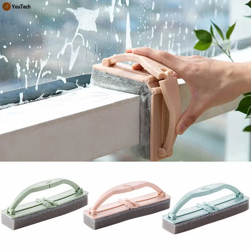 Folding Sponge Cleaning Brush Kitchen Cleaning Bathroom Toilet Kitchen Glass Wall Cleaning Bath Brush Tool