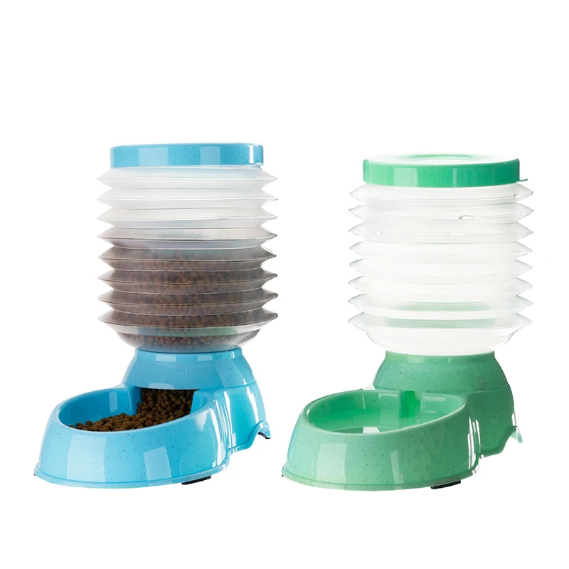 Water feeder Wholesale Cat and dog automatic feeders Travel outdoors easy to carry retractable folding pet automatic feeders