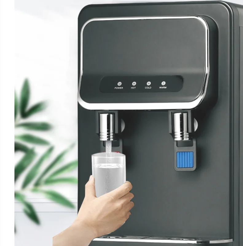 Hot warm and cold pipeline/gallons bottle counter top water dispenser with filter system