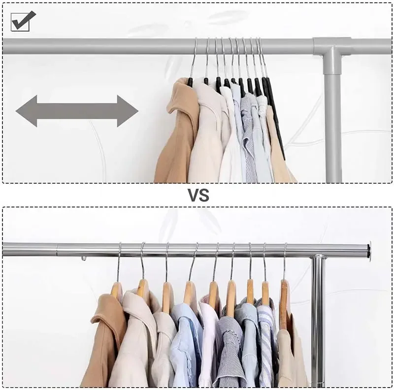 Wholesale Velvet Hangers Non-slip Durable Clothes Hangers With 360 Degree Rotatable Hook Black