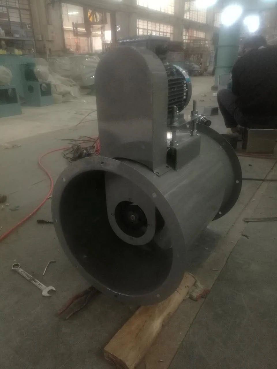 Industrial exhaust cooling belt driven axial fan
