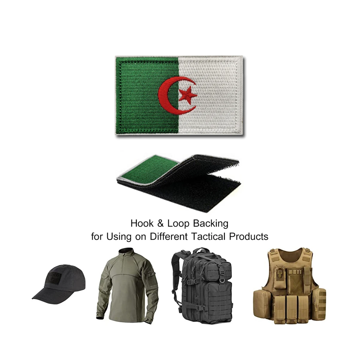 Factory Price African Flag Morale Badge Embroidery Hook and Loop Patch