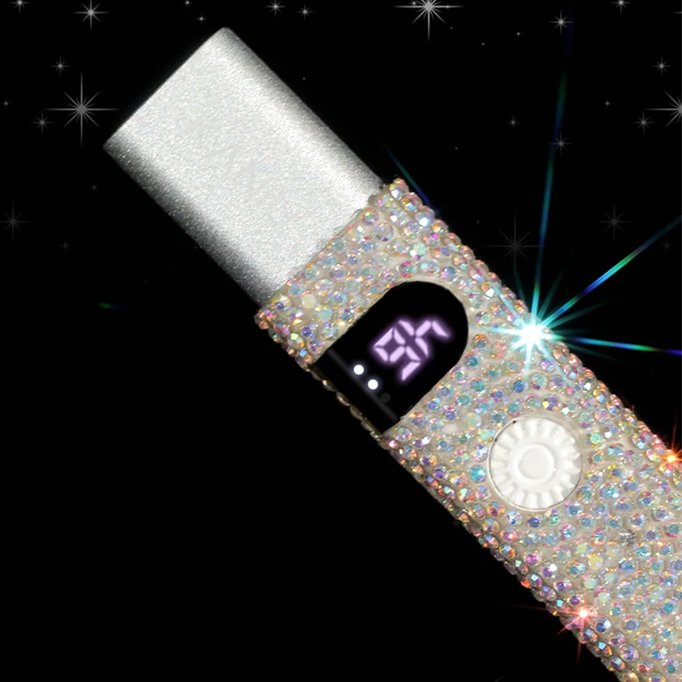 Bling Colored Diamond Portable Rechargeable  3W Handheld Mini Nail Lamp