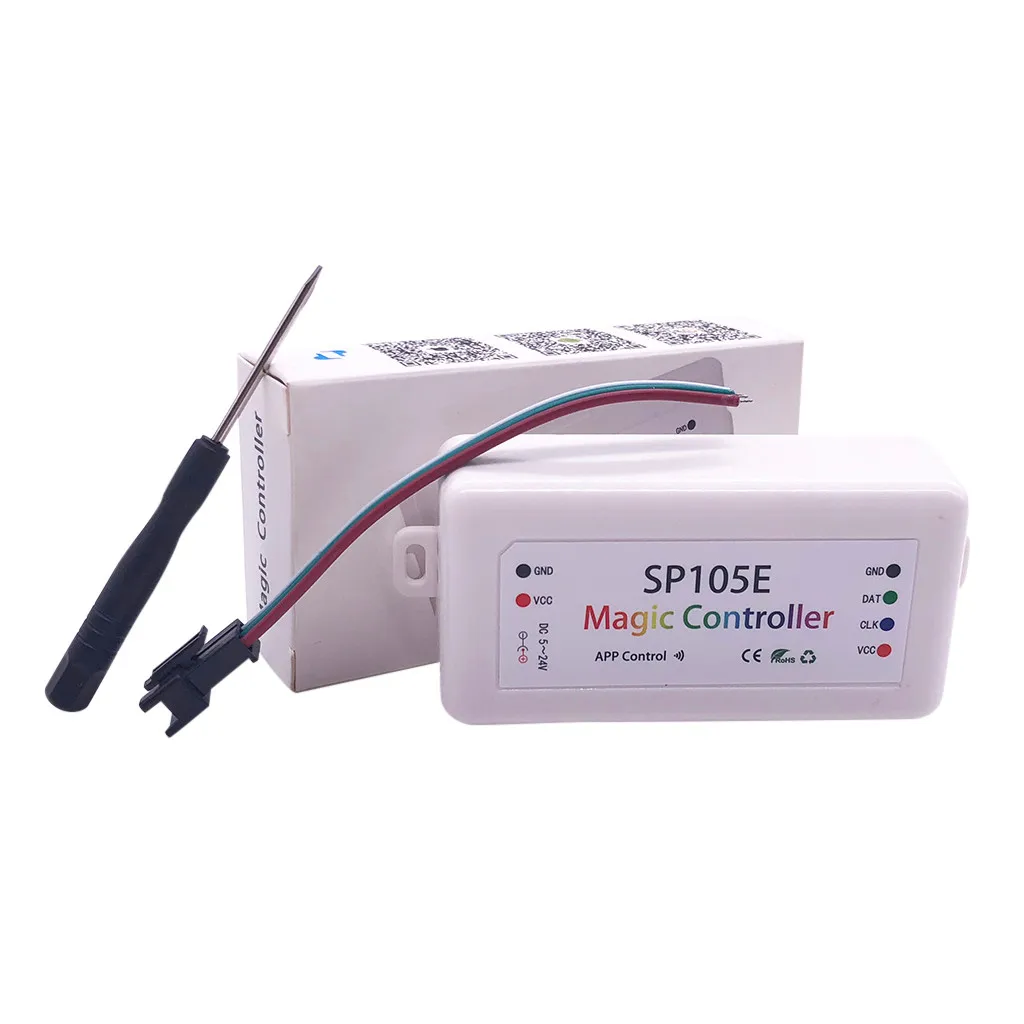 Волшебный контроллер SP105E синий зуб-совместимый Dc5-24V 2048 пикселей для Ws2811 2812 2801 6803 Светодиодная лента