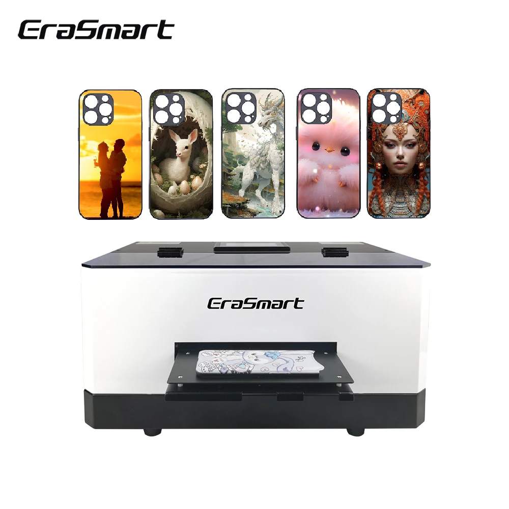 Hot Selling A5 UV Mini Printer  A5 UV Printer for  Phone Case  USB PVC Card Printer 6 Color CISS system with Software