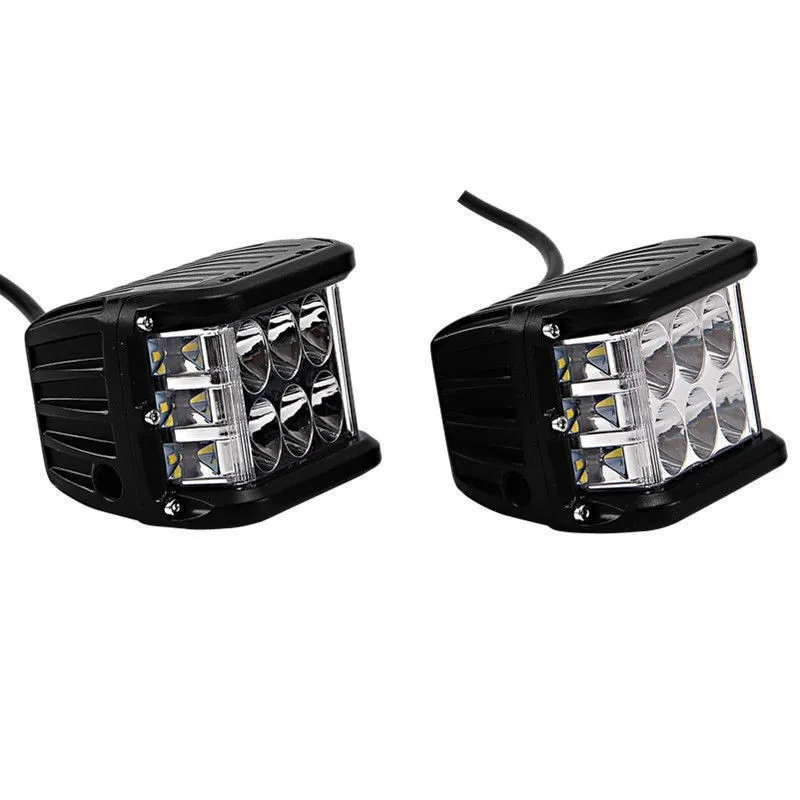 Dual Color Work Light 4 inch cube Car Strobe Light Waterproof Side Shot Strobe Pod Work Light