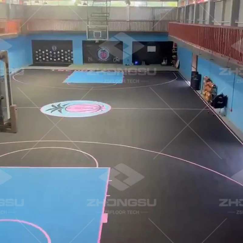 non-slip indoor sport tiles modular gym indoor basketball court flooring cost