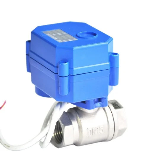 Шаровой кран с электроприводом, 24 В постоянного тока, 1 дюйм, низкая цена, DN15