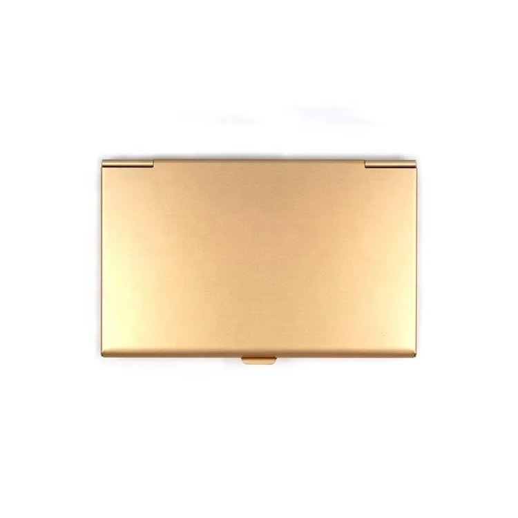 Оптовая продажа, сувенирный складной деловой Алюминиевый металлический чехол для визитных карточек