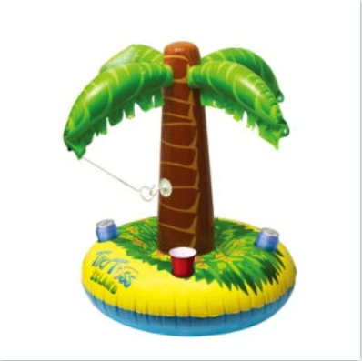 2024 New Arrival Durable Round Shape Floating Lounge Chair Pool Inflatable Floating Swimming Pool Water Chair With Cup Holder