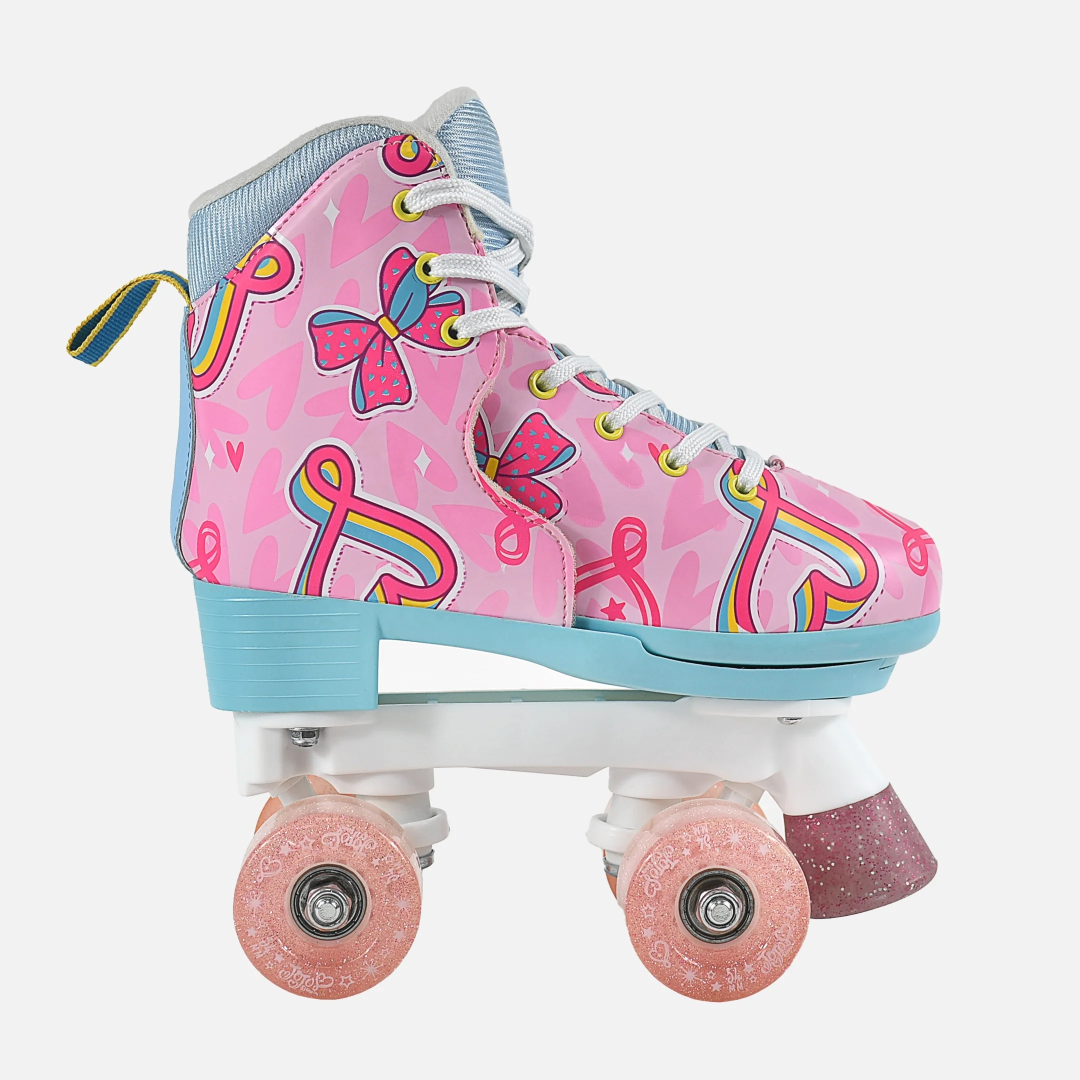 Pink Colorful Wholesale OEM Logo Customs Rental Adjustable Size For Kids Adults Roller Skate shoes