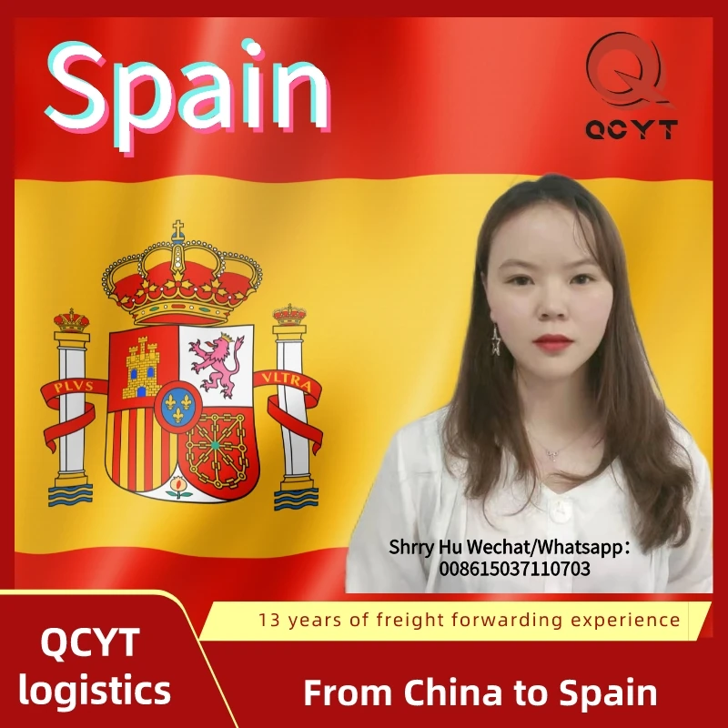 Shrry freight forwarder China freight agent door to door service train/AIR/SEA/LCL transport to Spain