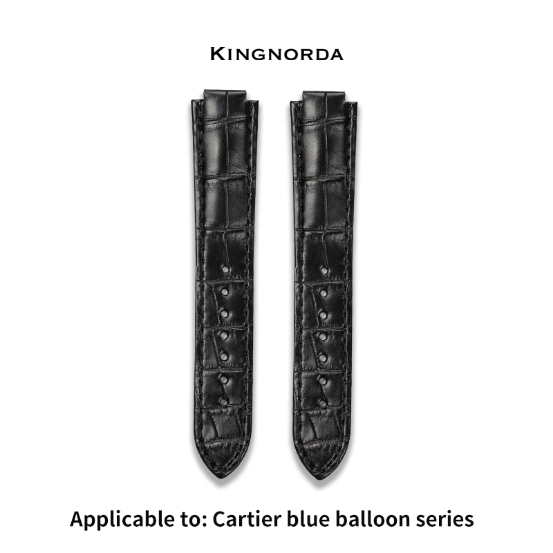 Customized Vintage Leather Watch Band Strap Quick Release Exchangable 14/15/16/18/20/22/mm brand For Cartier Blue Balloon Strap