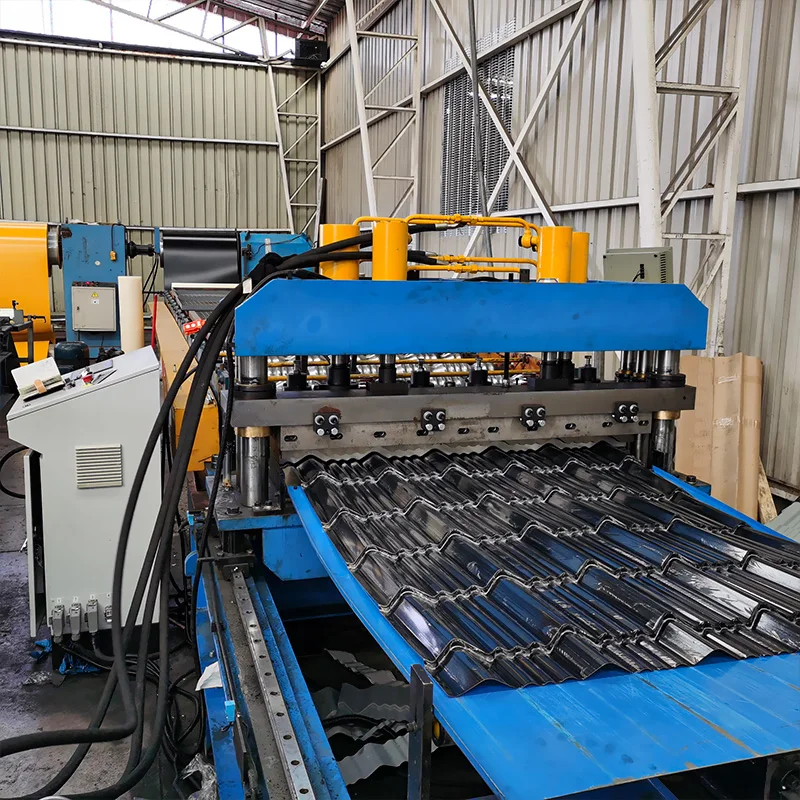 Steel Tile Making Machinery Sheet Metal Roof Tile Panel Cold Roll Forming Machine