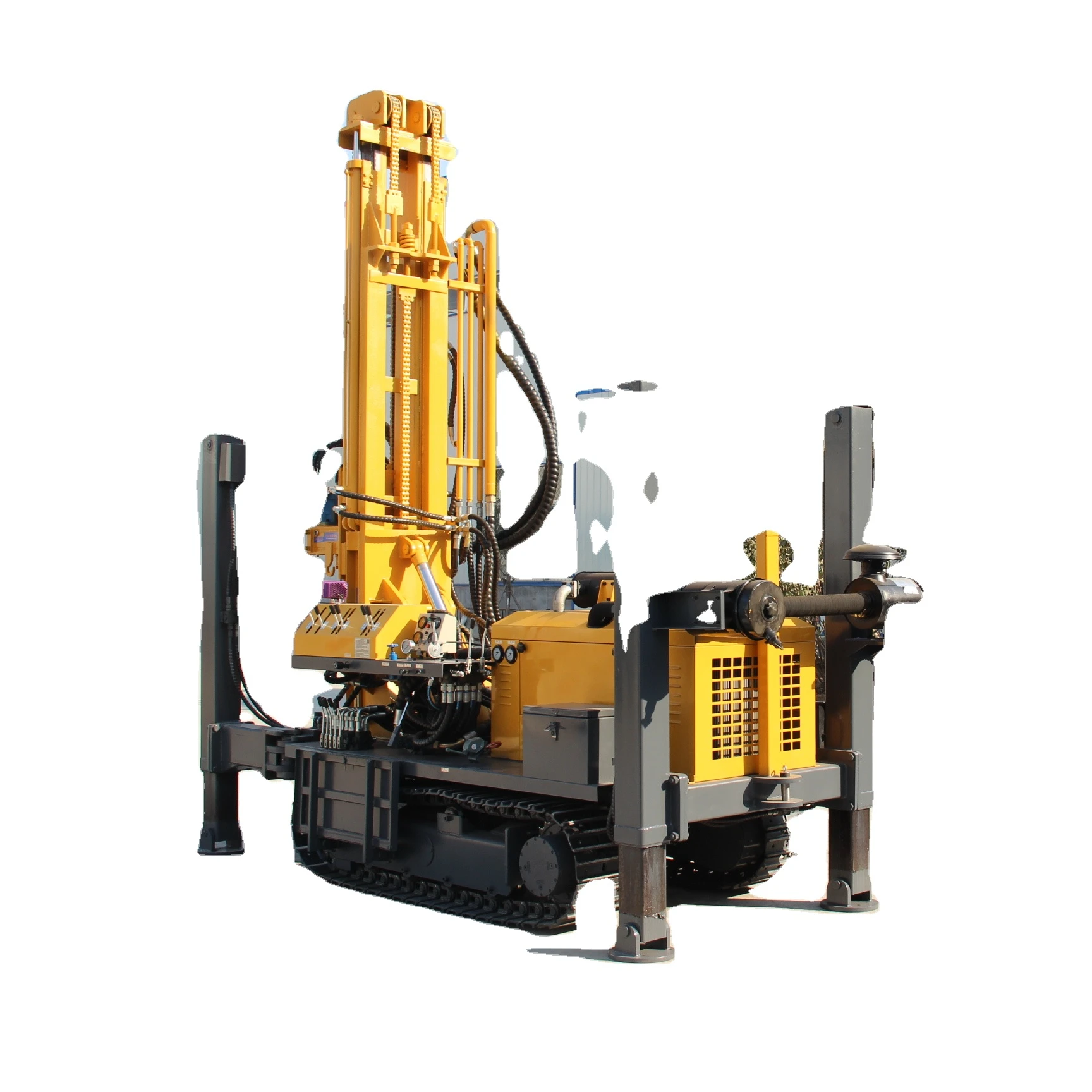 100m 200m 300m Water well drilling rig, drilling water wells, crawler use