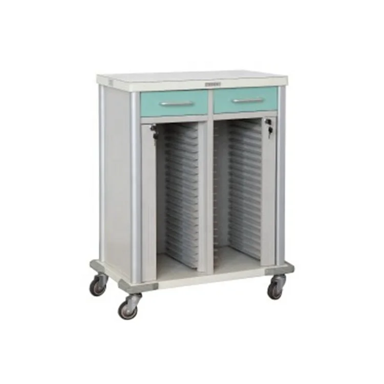 Factory Price Good Quality Emergency ABS Patient Hospital Equipment ABS Patient Record Trolley