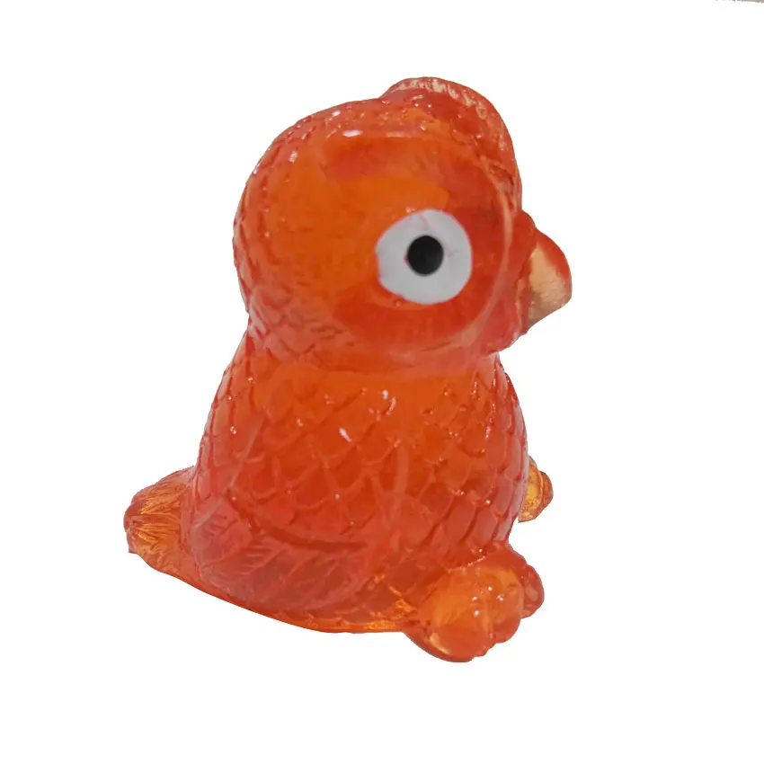 Lovely 2 inch TPR Colorful soft sticky Jelly owl  toy For vending machine capsule