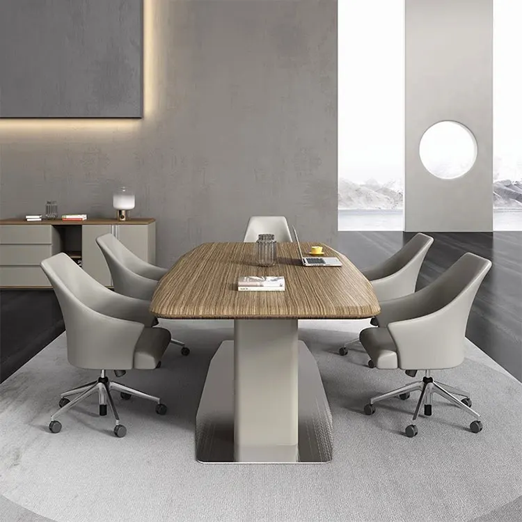 Liyu Customized office meeting Conference Table for boardroom Modern large solid wood conference desk