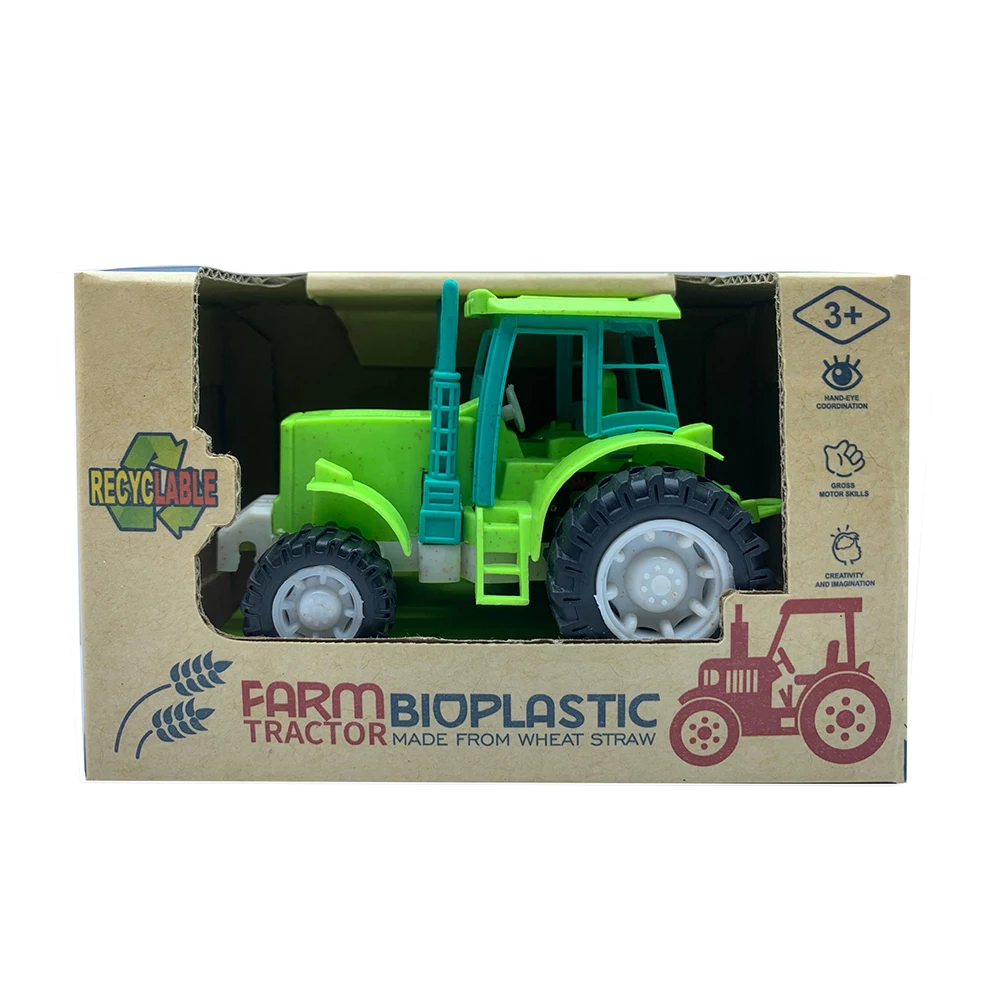 wheat-straw baby play gift plastic sliding car model tractor toy