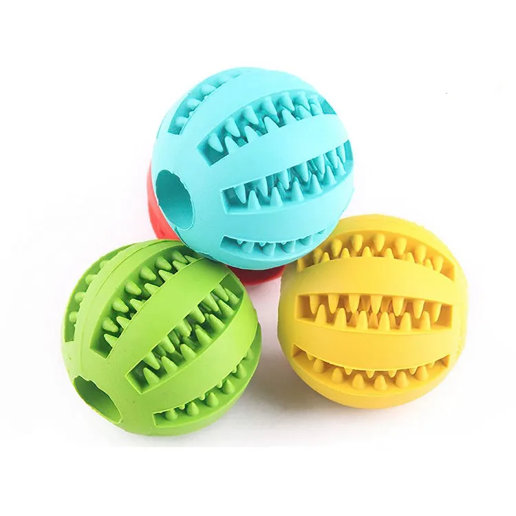 dog teeth molar bounce ball watermelon rubber toy bite clean leakage chewing pet toys