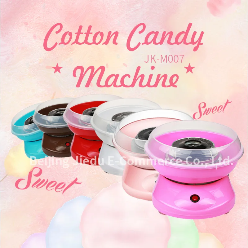Pink Mini Home Use CE FCC Automatic Electric Marshmallow Floss Sugar Making Cotton Candy Machine For