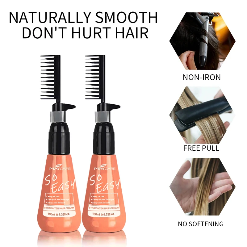 Oem Best Professional Salon Hair Straightening Cream Smooth Shiny Hair Keratin For home Use