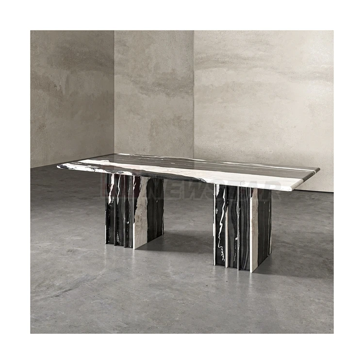 Newstar Azul Macaubas Nordic Modern Natural Marble Luxury Square Table for Living Room Dining Table