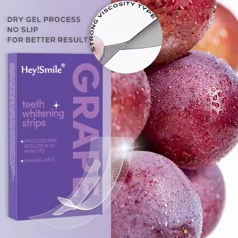 PAP Dry  Mint  Fruit Flavor Teeth Whitening Strips for Home Use Tooth Bleaching Strip Treatment  Fresh Breath  Colorful Effects