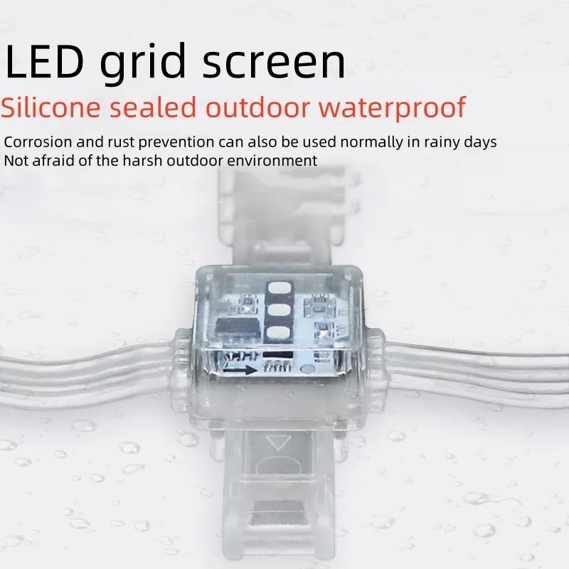 LED transparent pixel advertising image number screen high-definition full-color P100 transparent curtain wall grid screen