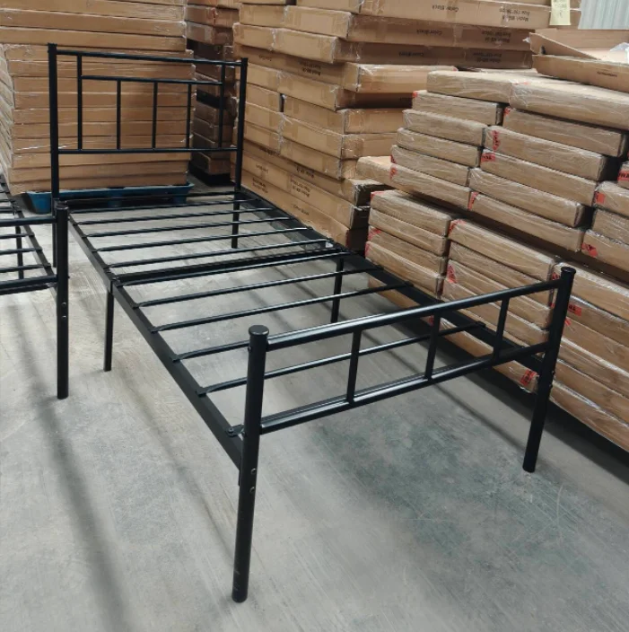 Single saving space single storage Heavy Duty Metal Platform Bed Frame Queen room lounge single iron bed