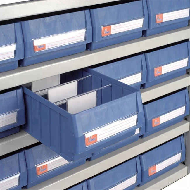 
Hot sale warehouse plastic storage bins with dividers 