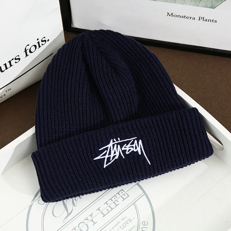 wholesale knit custom no cuff beanie