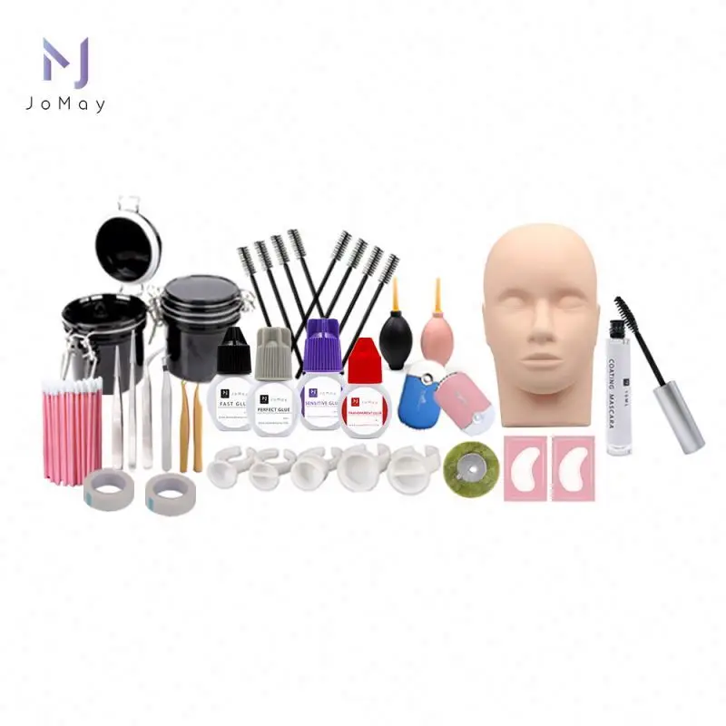 Wholesale Training Mannequin Flat Head Practice Make Up Model Eyelash Extensions Kit Closed Eyes lash Mannequin
