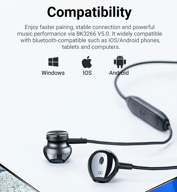 Langsdom L5B Earphone With HD Mic Metal Stereo Wireless Waterproof Sport Headphones auriculares Bluetooth-compatible Headset
