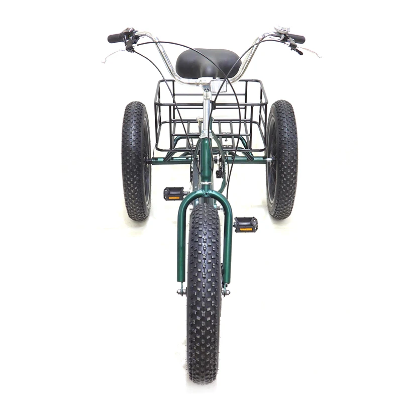 Three wheel bike for eldly  trike 20inch fat tire 3 wheel Tricycle three wheels adult cargo bike bicycle