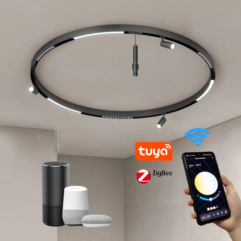 Euro Modern Spotlight Ceiling Surface Recessed 48V Cob Magnetic Track Lighting System Led Magnetic Track Rail