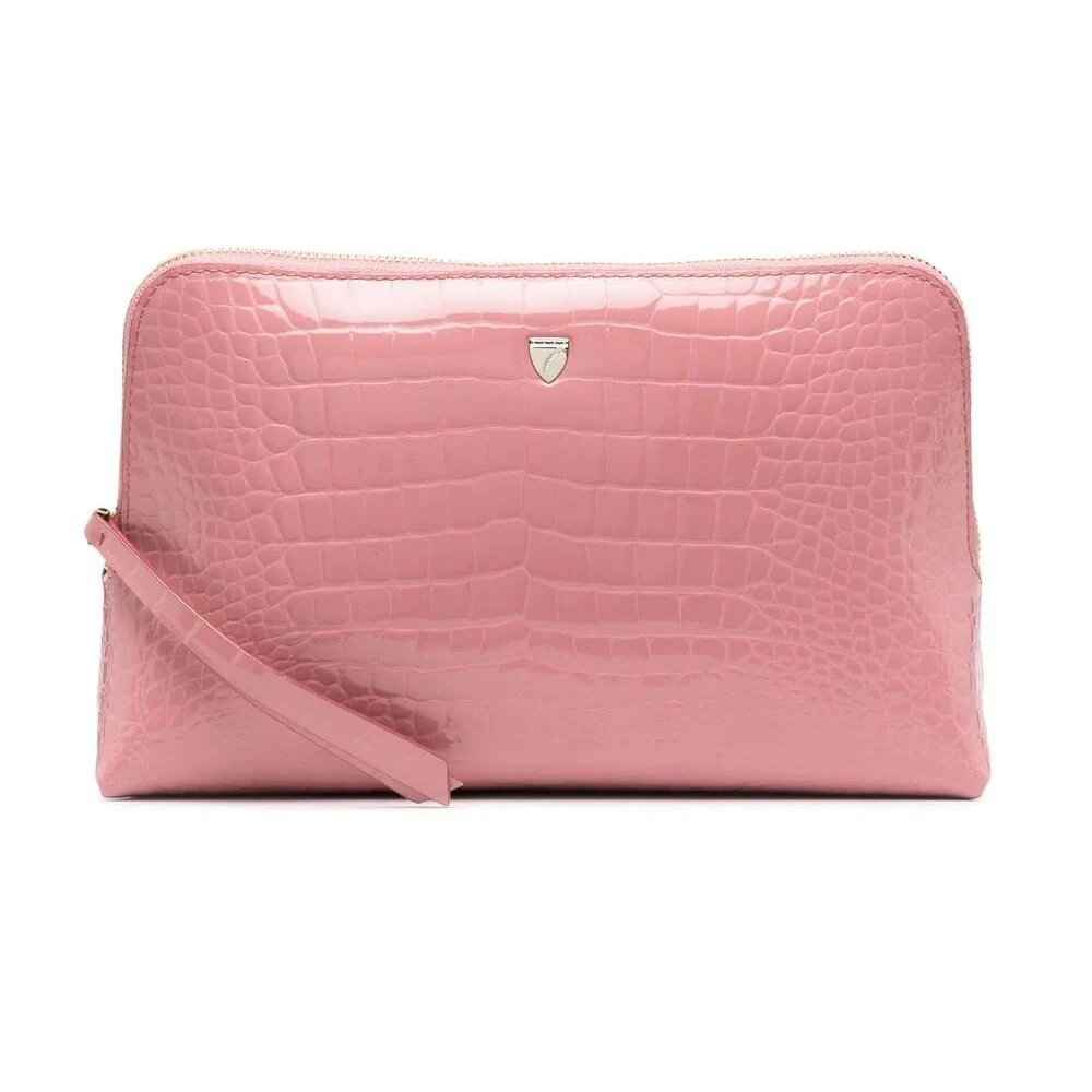 Hot sale PU leather luxury cosmetic bag crocodile women travel make up bag ladies clutches cosmetic bag