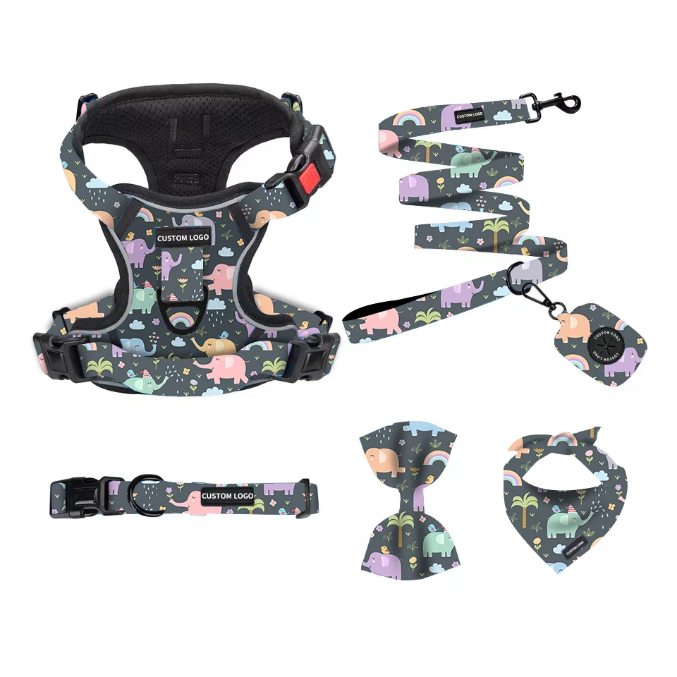 Popular print top seller cheapest upgrade no pull cute puppy dog pet harness